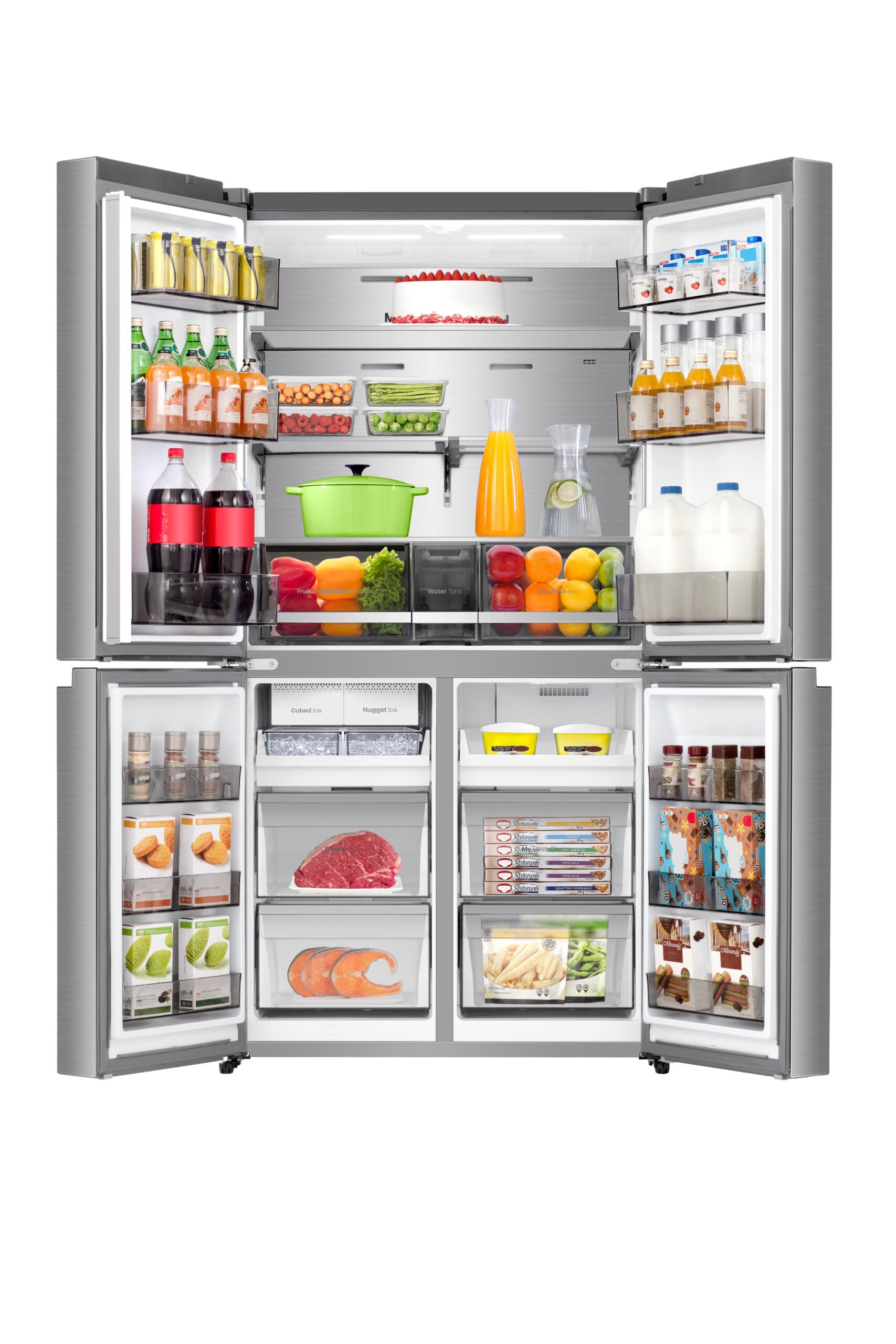 Hisense RQ5P640SYSD koel-vriescombinatie Vrijstaand 640 l Zilver, Roestvrijstaal EWO4795 - Afbeelding 5