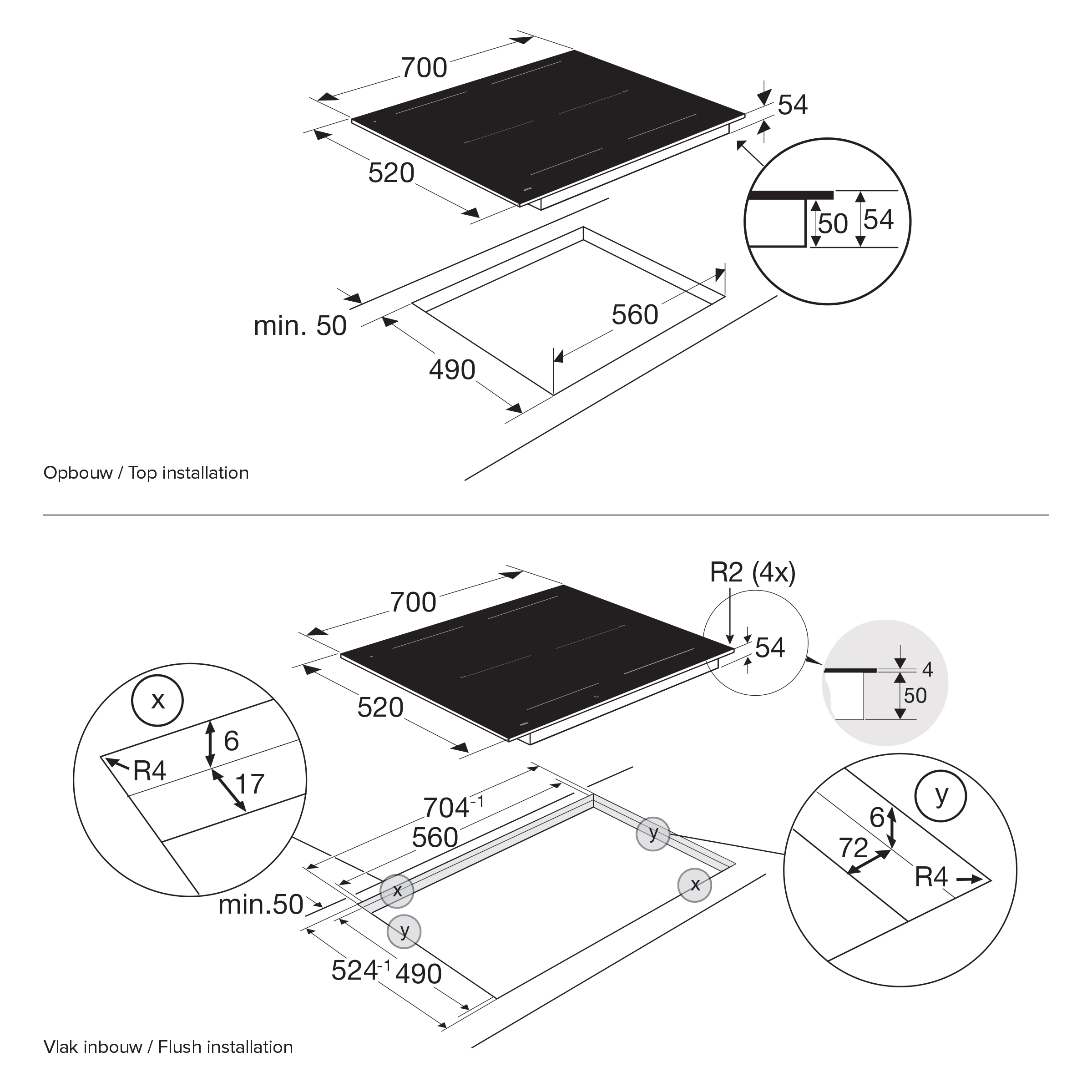 ATAG HI67471DV kookplaat Zwart Ingebouwd 70 cm Inductiekookplaat zones 4 zone(s) - Afbeelding 3
