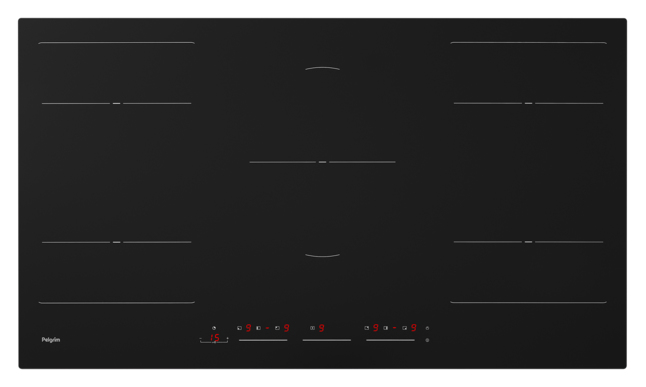Pelgrim IK3093 kookplaat Zwart Ingebouwd 90 cm Combi 5 zone(s)