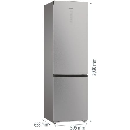 Hisense Rb5p410sacc Koel- Vriescombinatie - No Frost Technologie - Multi Airflow - 413 Liter - Led Display - Stil - 200 Cm EWO4788 - Afbeelding 2