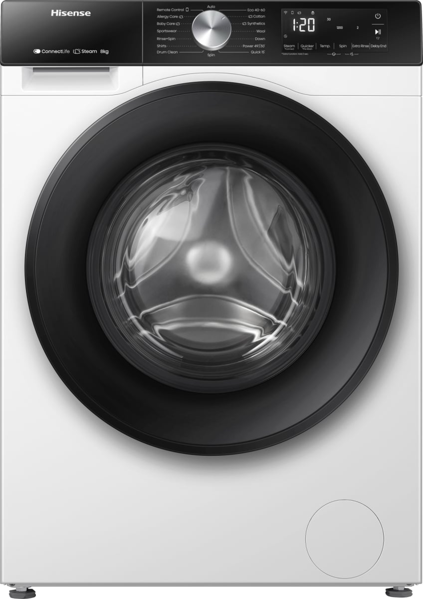 Hisense WF3S8043BW3 wasmachine Voorlader 8 kg 1400 RPM Wit EWO4744 - Afbeelding 11