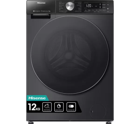Hisense WF5S1245BB wasmachine Voorlader 12 kg 1400 RPM Zwart Verpakkingsschade DHZ4805