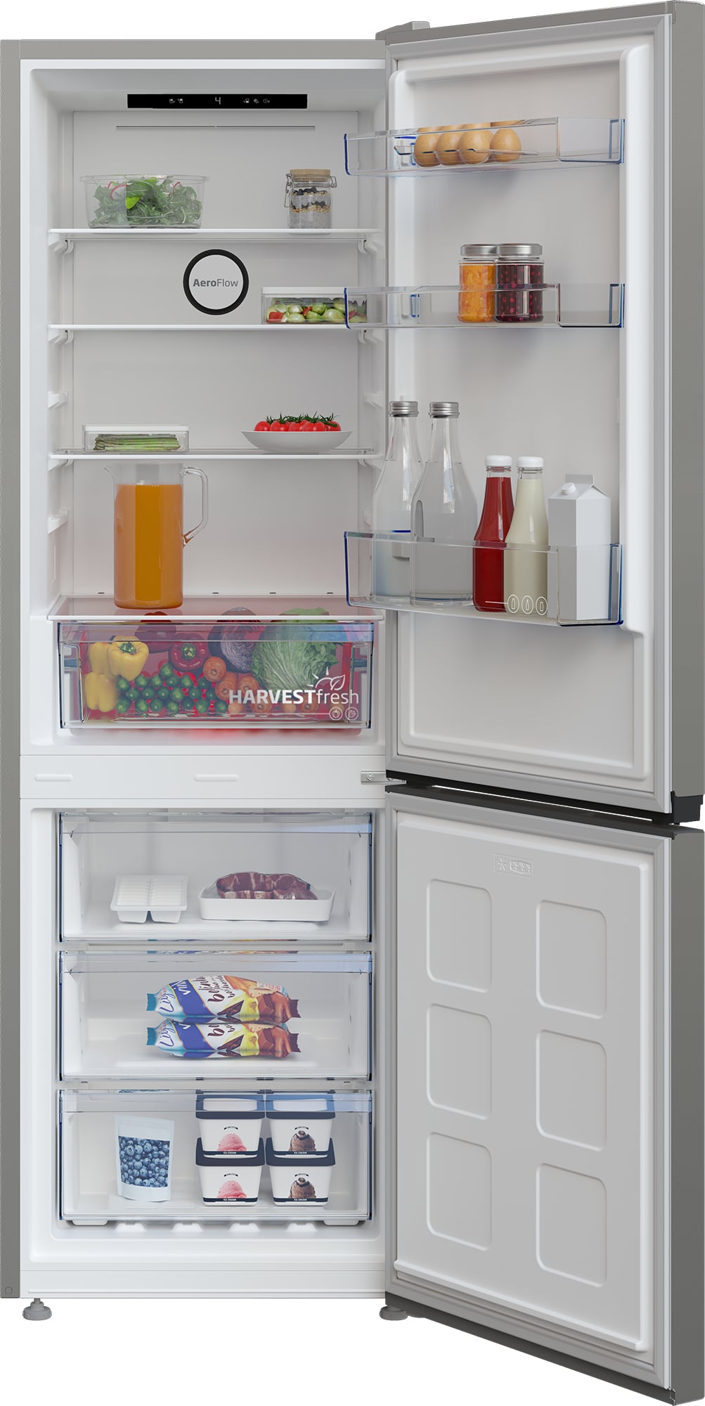 Beko B5RCNA345HG2 Vrijstaand 301 l Grijs, Metallic - Afbeelding 4
