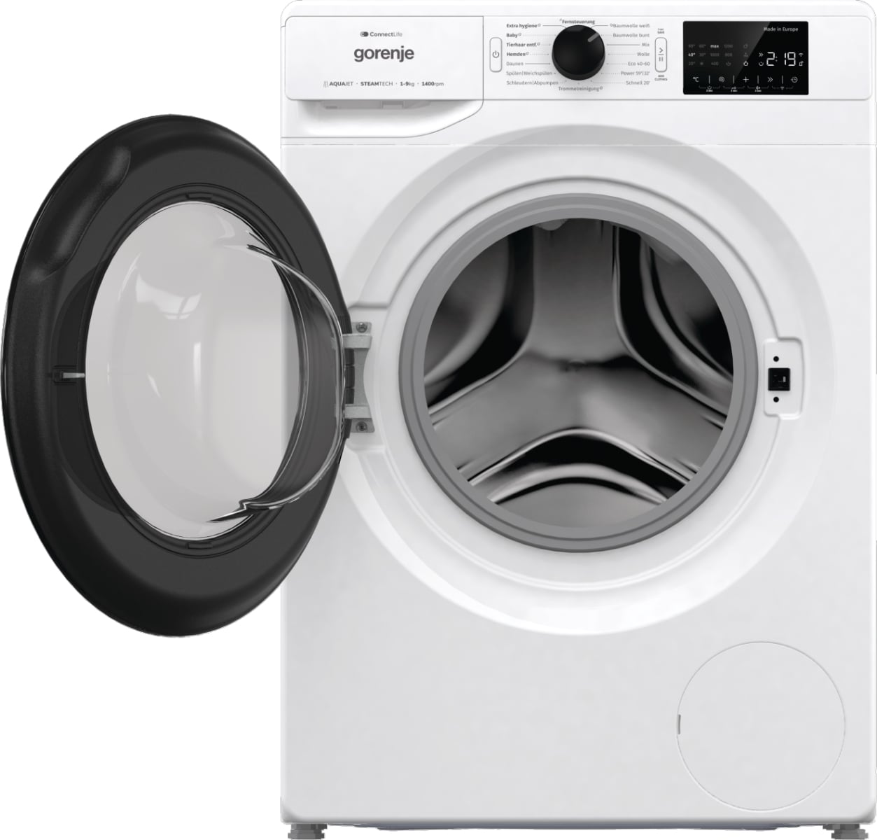 Gorenje WPNEI94A1TS wasmachine Voorlader 9 kg 1300 RPM Wit EWO4759 - Afbeelding 3