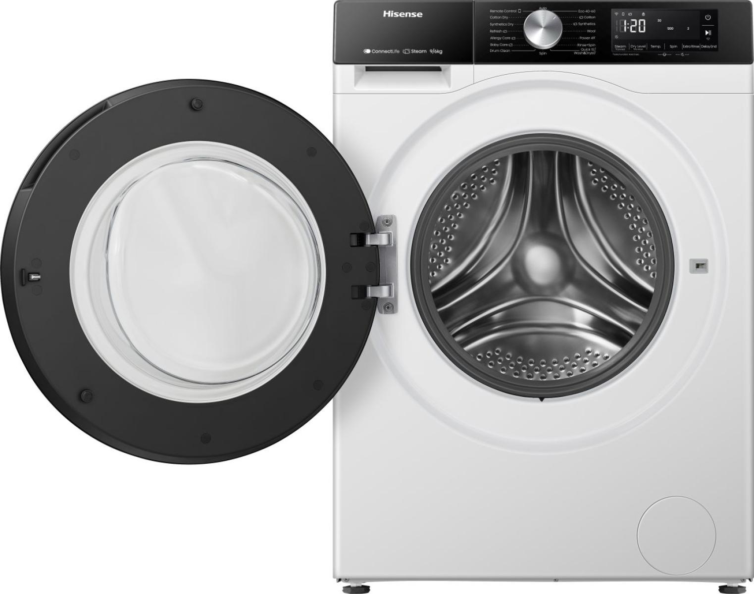 Hisense WD3S9043BW3 Was-droogcombinatie Vrijstaand Voorlader Wit Verpakkingsschade DHZ4792 - Afbeelding 4
