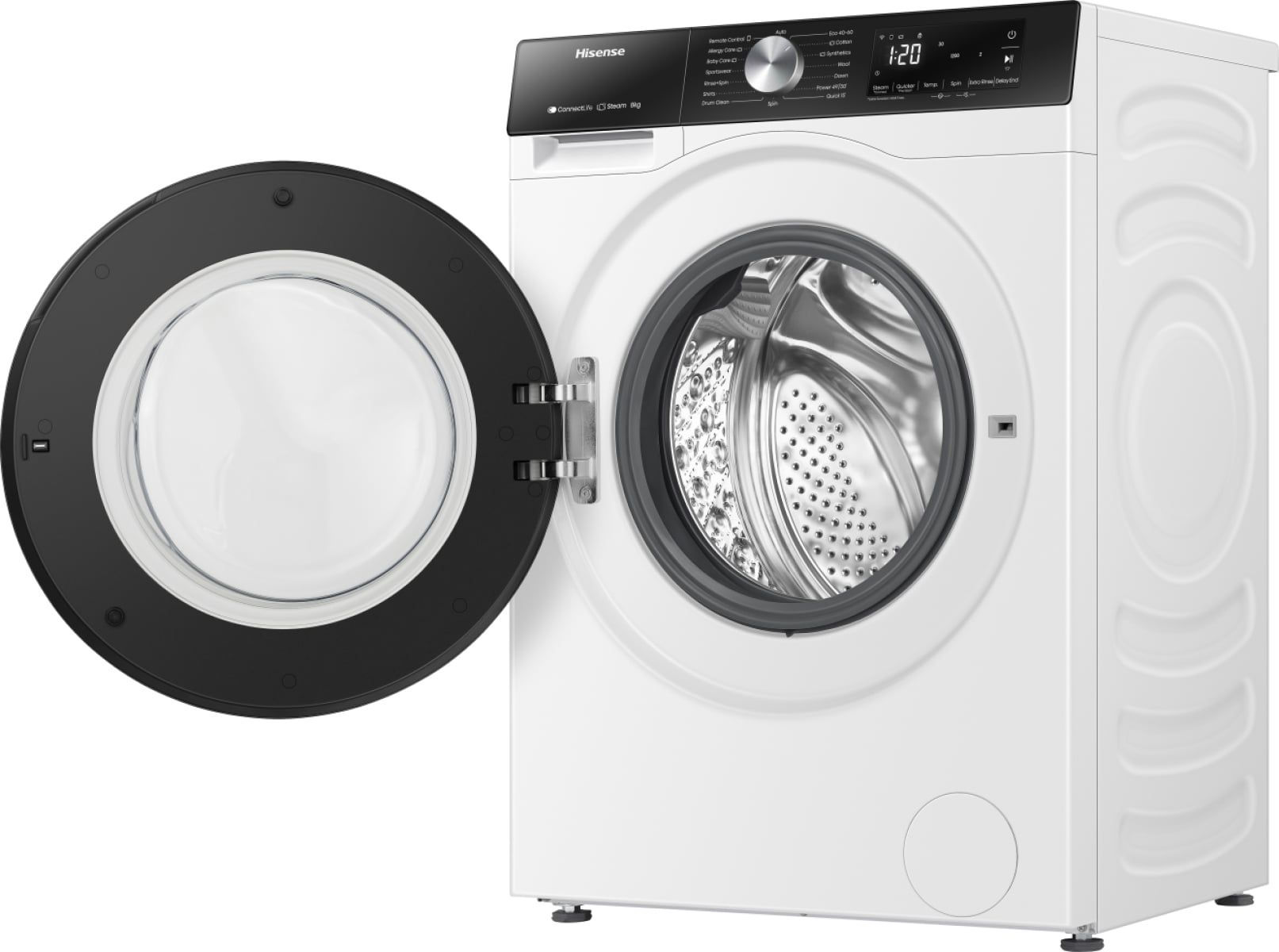 Hisense WF3S8043BW3 wasmachine Voorlader 8 kg 1400 RPM Wit EWO4744 - Afbeelding 6