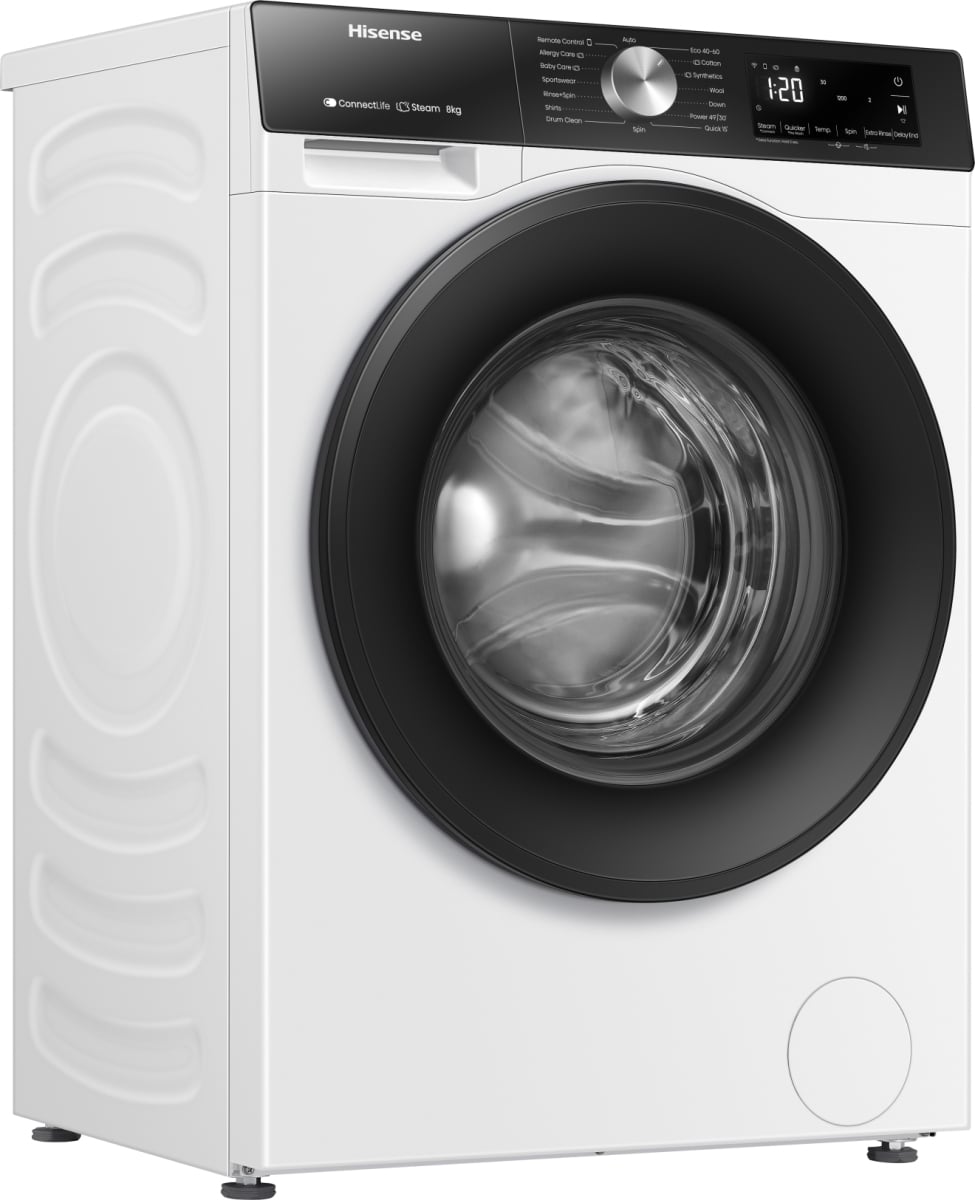 Hisense WF3S8043BW3 wasmachine Voorlader 8 kg 1400 RPM Wit EWO4744 - Afbeelding 3