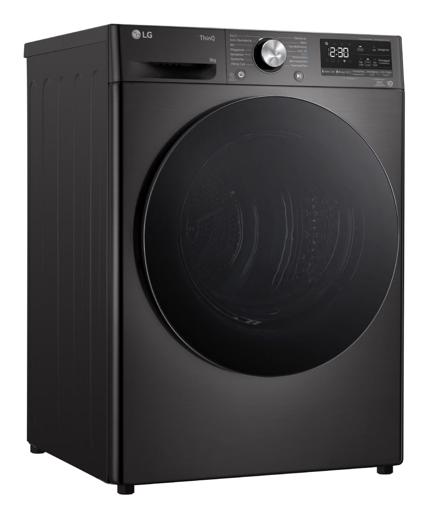 LG RT90V9B wasdroger Vrijstaand Voorlader 9 kg Zwart EWO4715 - Afbeelding 5