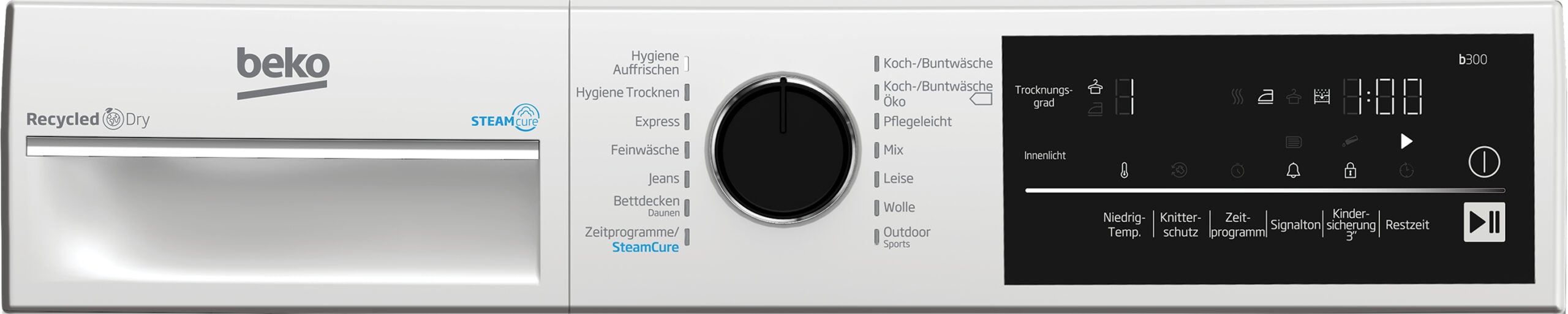 Beko B3T42240S wasdroger Vrijstaand Voorlader 8 kg Wit EWO4650 - Afbeelding 4