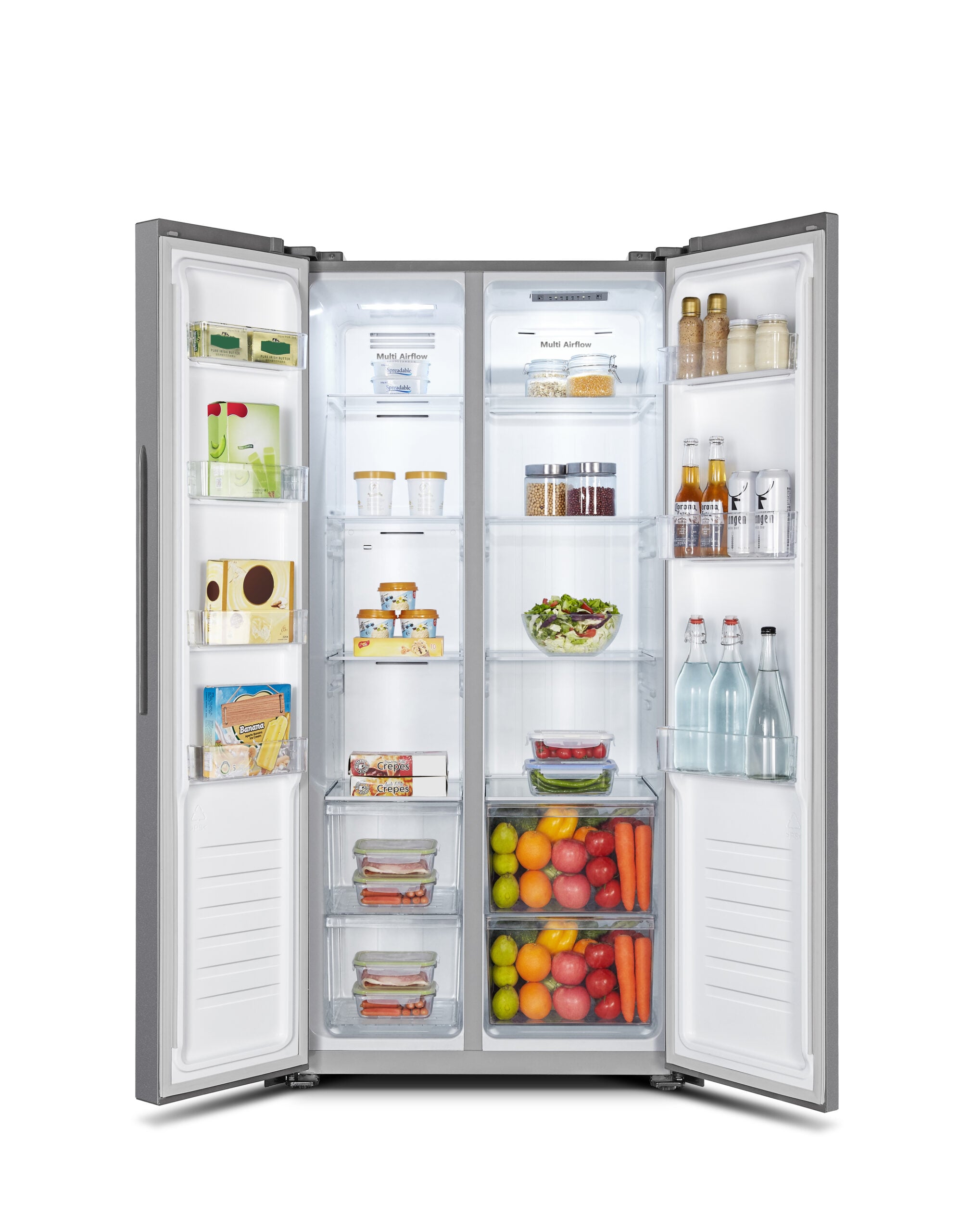 Fridgemaster MS83430ES amerikaanse koelkast Vrijstaand 441 l Zilver Verpakkingsschade DHZ4751 - Afbeelding 4