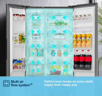 Fridgemaster MS91558DES amerikaanse koelkast Vrijstaand 541 l Zilver Verpakkingsschade DHZ4752 - Afbeelding 2