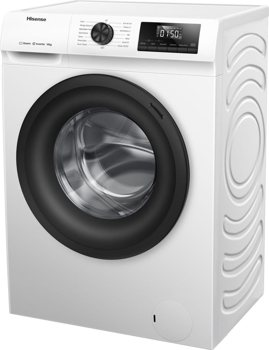 Hisense WF1Q1041BW wasmachine Voorlader 10 kg 1400 RPM Wit Verpakkingsschade DHZ4796 - Afbeelding 6