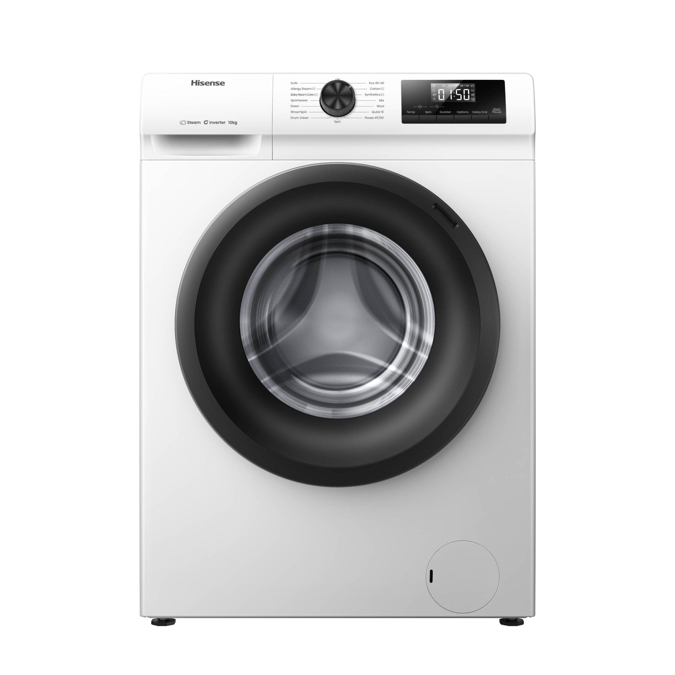 Hisense WF1Q1041BW wasmachine Voorlader 10 kg 1400 RPM Wit Verpakkingsschade DHZ4796 - Afbeelding 8