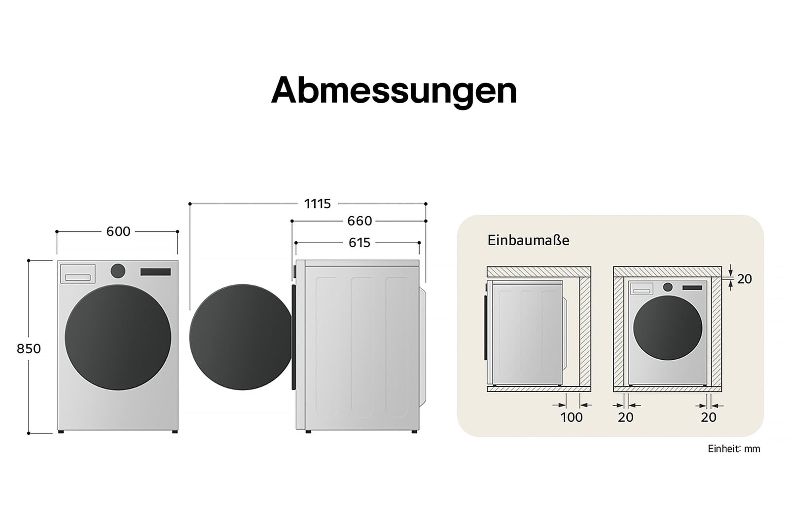 LG RT90V9B wasdroger Vrijstaand Voorlader 9 kg Zwart EWO4715 - Afbeelding 6