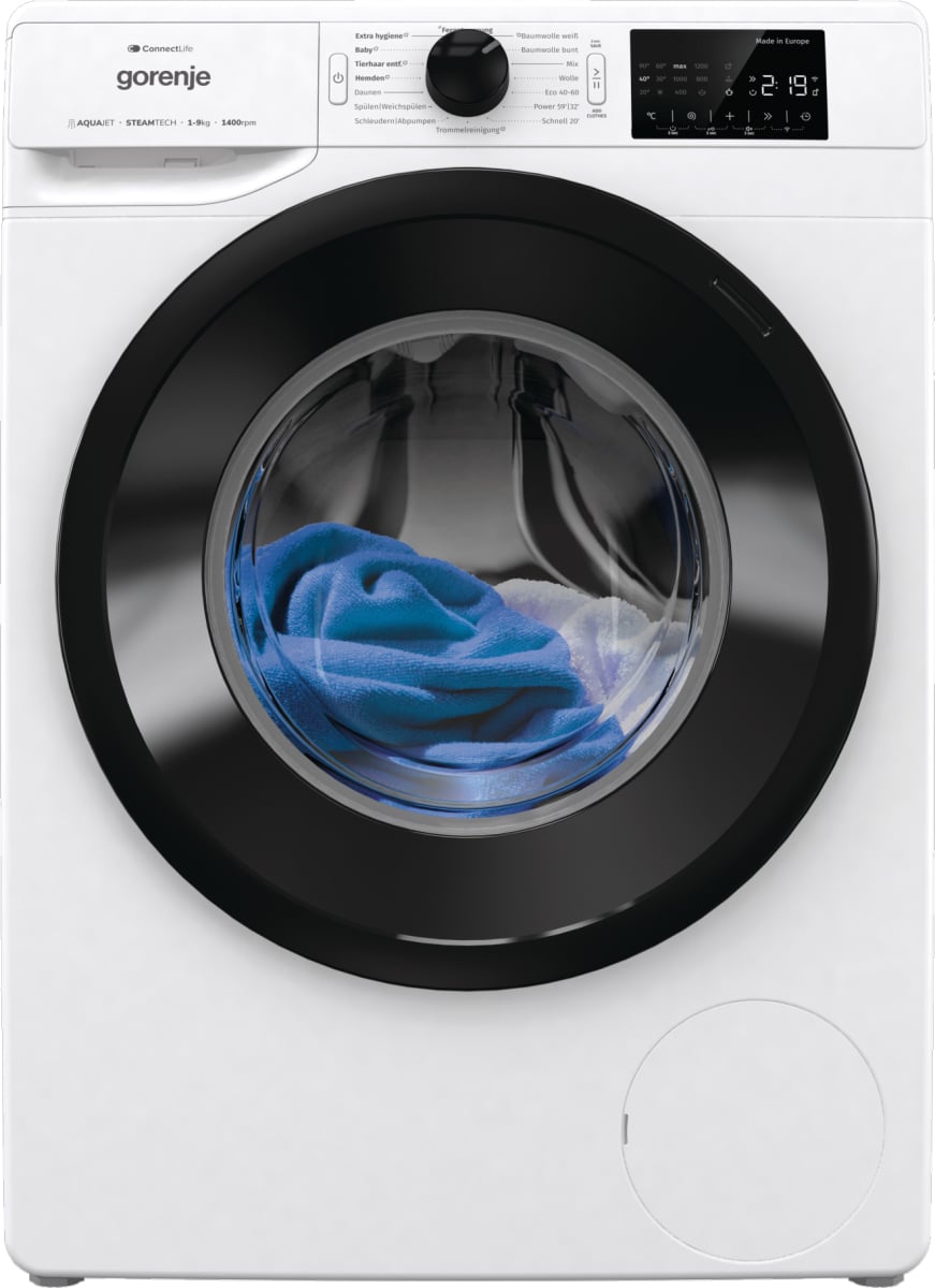 Gorenje WPNEI94A1TS wasmachine Voorlader 9 kg 1300 RPM Wit EWO4759 - Afbeelding 9
