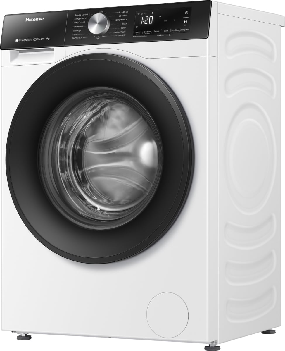 Hisense WF3S8043BW3 wasmachine Voorlader 8 kg 1400 RPM Wit EWO4744 - Afbeelding 5