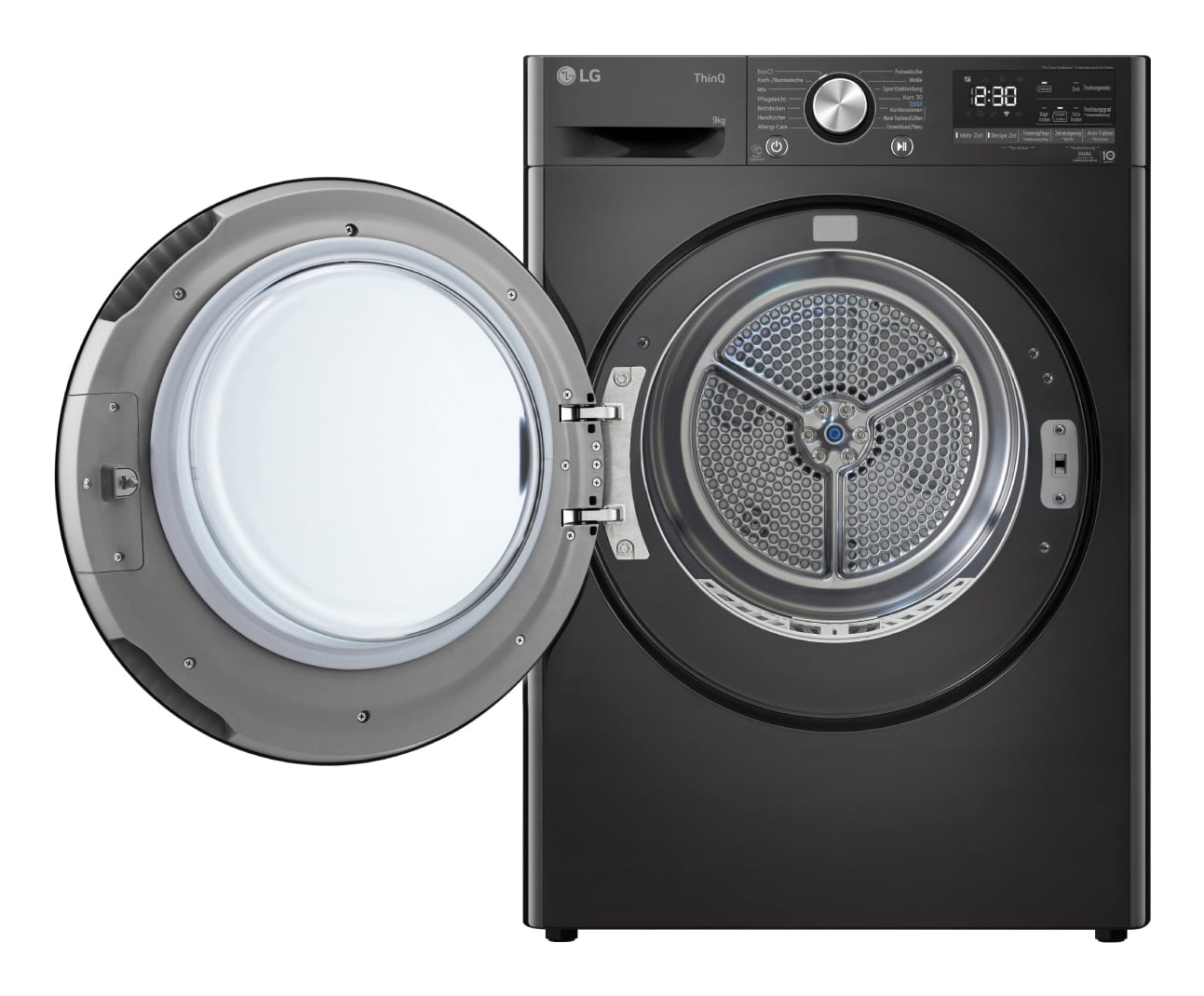LG RT90V9B wasdroger Vrijstaand Voorlader 9 kg Zwart EWO4715 - Afbeelding 4