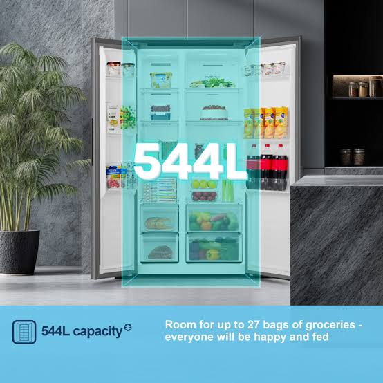 Fridgemaster MS91558ES amerikaanse koelkast Vrijstaand 544 l Zilver EWO4780 - Afbeelding 2