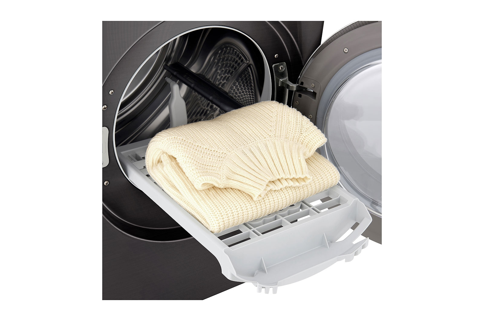 LG RT80V9B wasdroger Vrijstaand Voorlader 8 kg Zwart DHZ4990 - Afbeelding 8