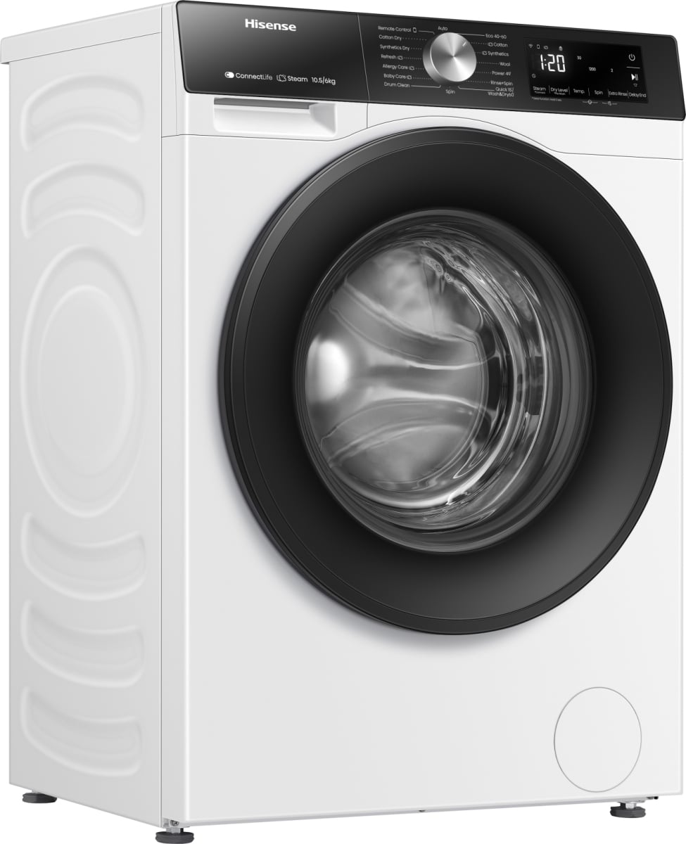 Hisense WD3S1043BW3 Was-droogcombinatie Vrijstaand Voorlader Wit EWO4895