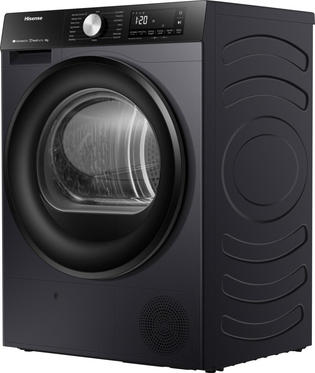 Hisense DH3S802BB3 wasdroger Vrijstaand Voorlader 8 kg Zwart EWO4868 - Afbeelding 5