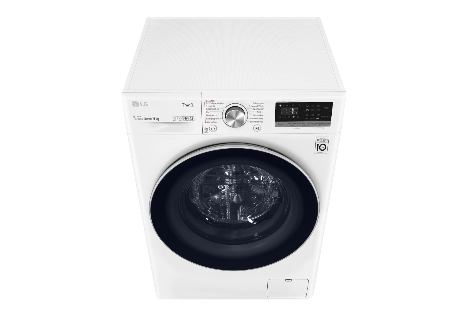 LG F6WV709P1 wasmachine Voorlader 9 kg 1560 RPM Zwart, Wit DHZ4966 - Afbeelding 10