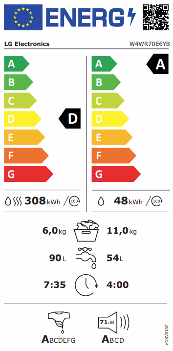 LG W4WR70E6YB - 11/6kg DHZ5003 - Afbeelding 6