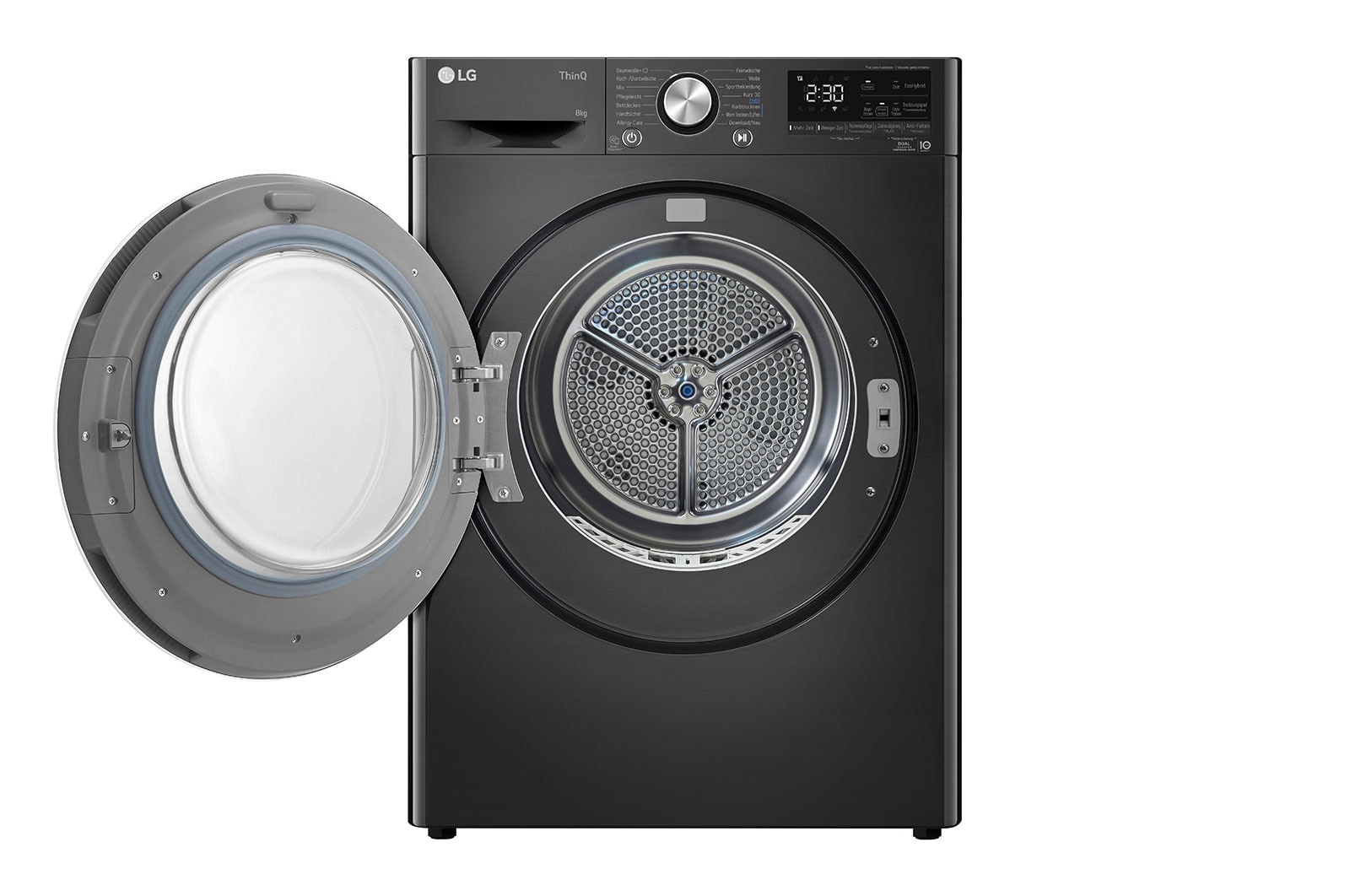 LG RT80V9B wasdroger Vrijstaand Voorlader 8 kg Zwart DHZ4990 - Afbeelding 3