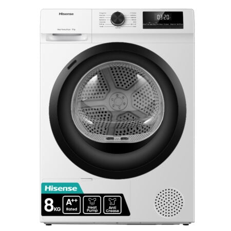 Hisense DH1Q802BW2 wasdroger Vrijstaand Voorlader 8 kg Wit EWO4866