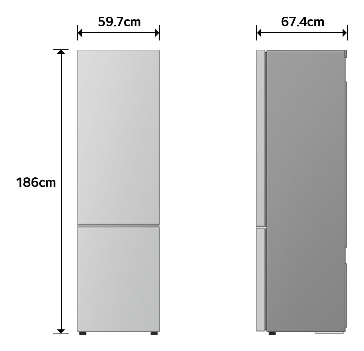 LG GBBS514CPY Vrijstaand 333 l Zilver DHZ4973 - Afbeelding 4