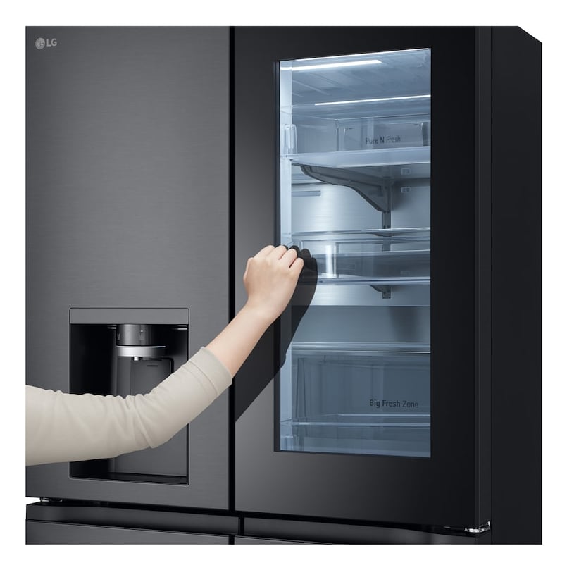 LG InstaView GMG961NPKE amerikaanse koelkast Vrijstaand 637 l Zwart DHZ4981 VERPAKKINGSCHADE - Afbeelding 3