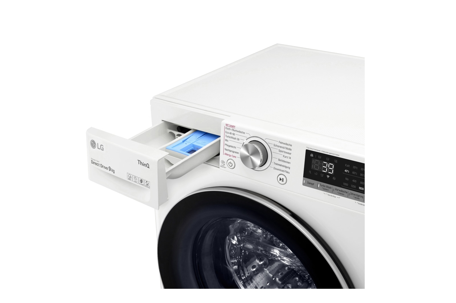 LG F6WV709P1 wasmachine Voorlader 9 kg 1560 RPM Zwart, Wit DHZ4966 - Afbeelding 6