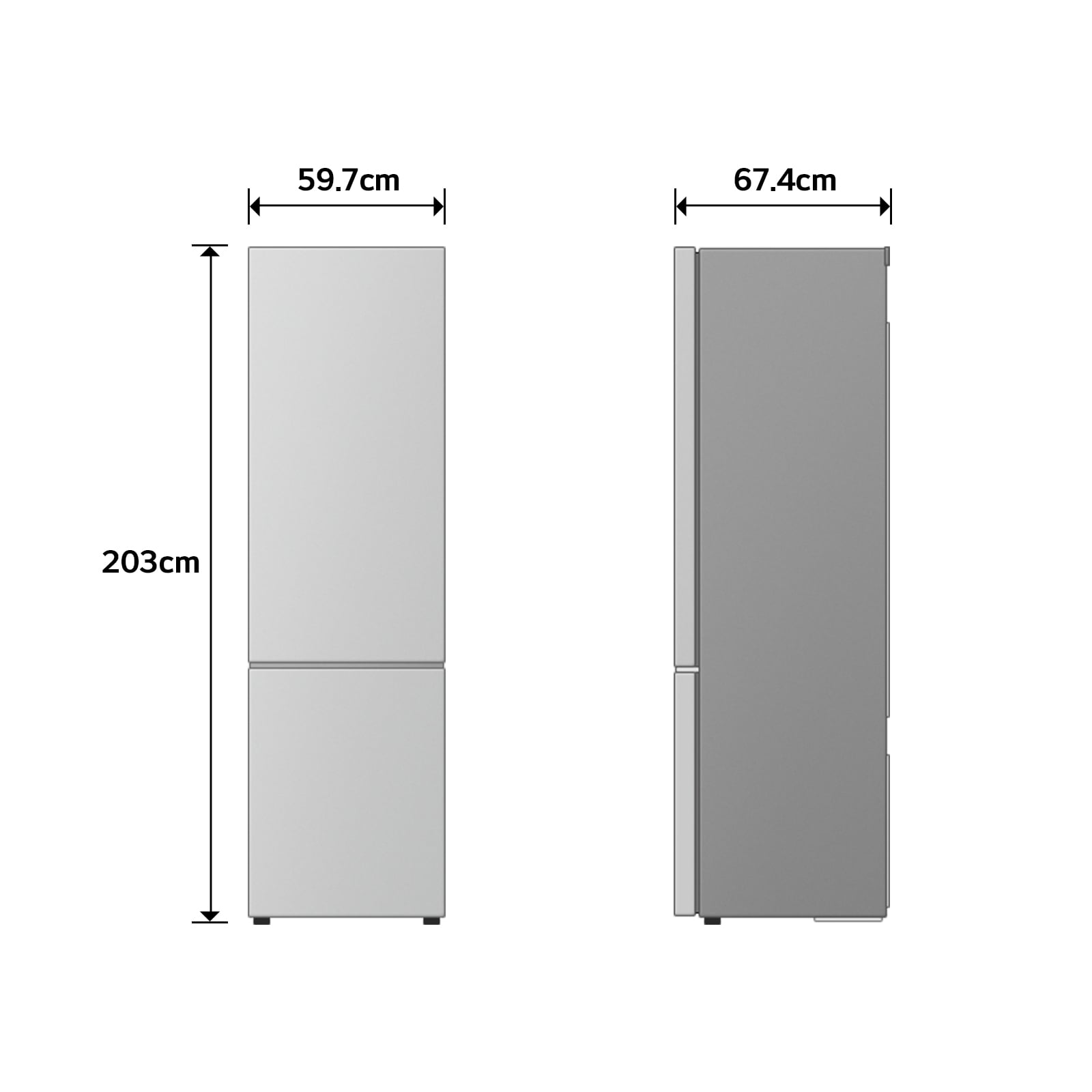 LG GBBS726AEV Vrijstaand 375 l Zwart DHZ5117 - Afbeelding 4