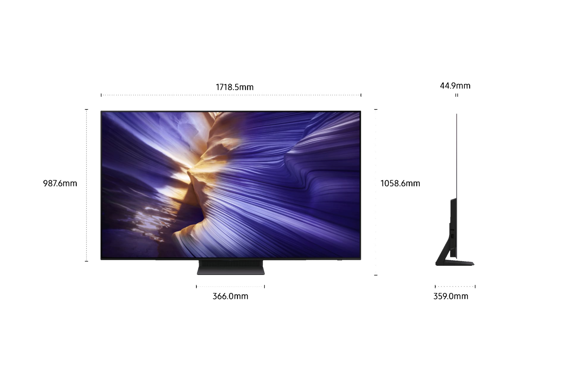 Samsung TQ77S92FA 195,6 cm (77") 4K Ultra HD Smart TV Wifi Zwart DHZ5041 - Afbeelding 6