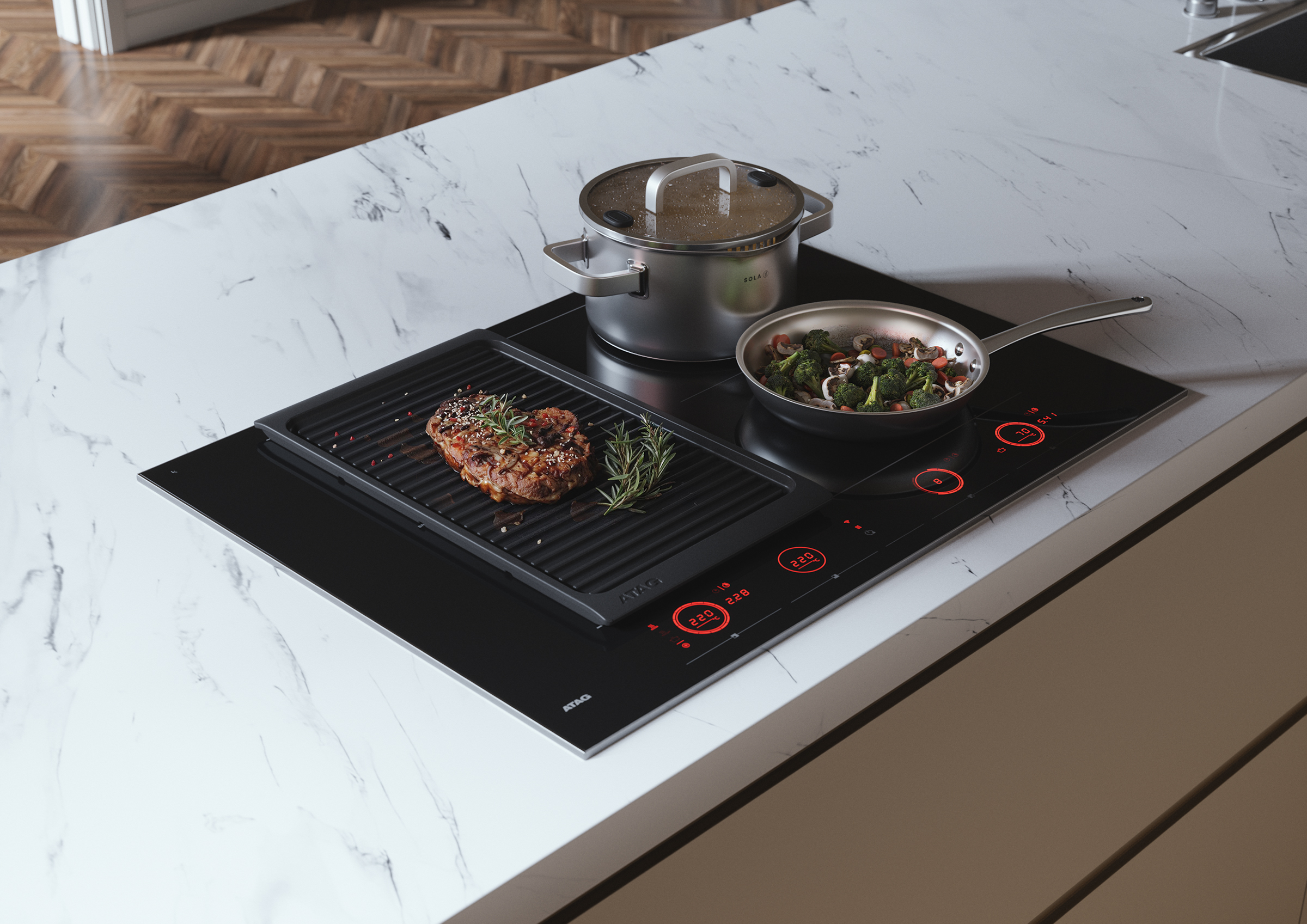 ATAG HI27471SV kookplaat Zwart Ingebouwd 60 cm Inductiekookplaat zones 4 zone(s) B-keuze - Afbeelding 11