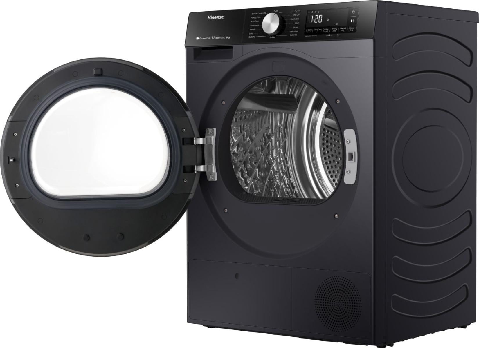 Hisense DH3S802BB3 wasdroger Vrijstaand Voorlader 8 kg Zwart EWO4868 - Afbeelding 6