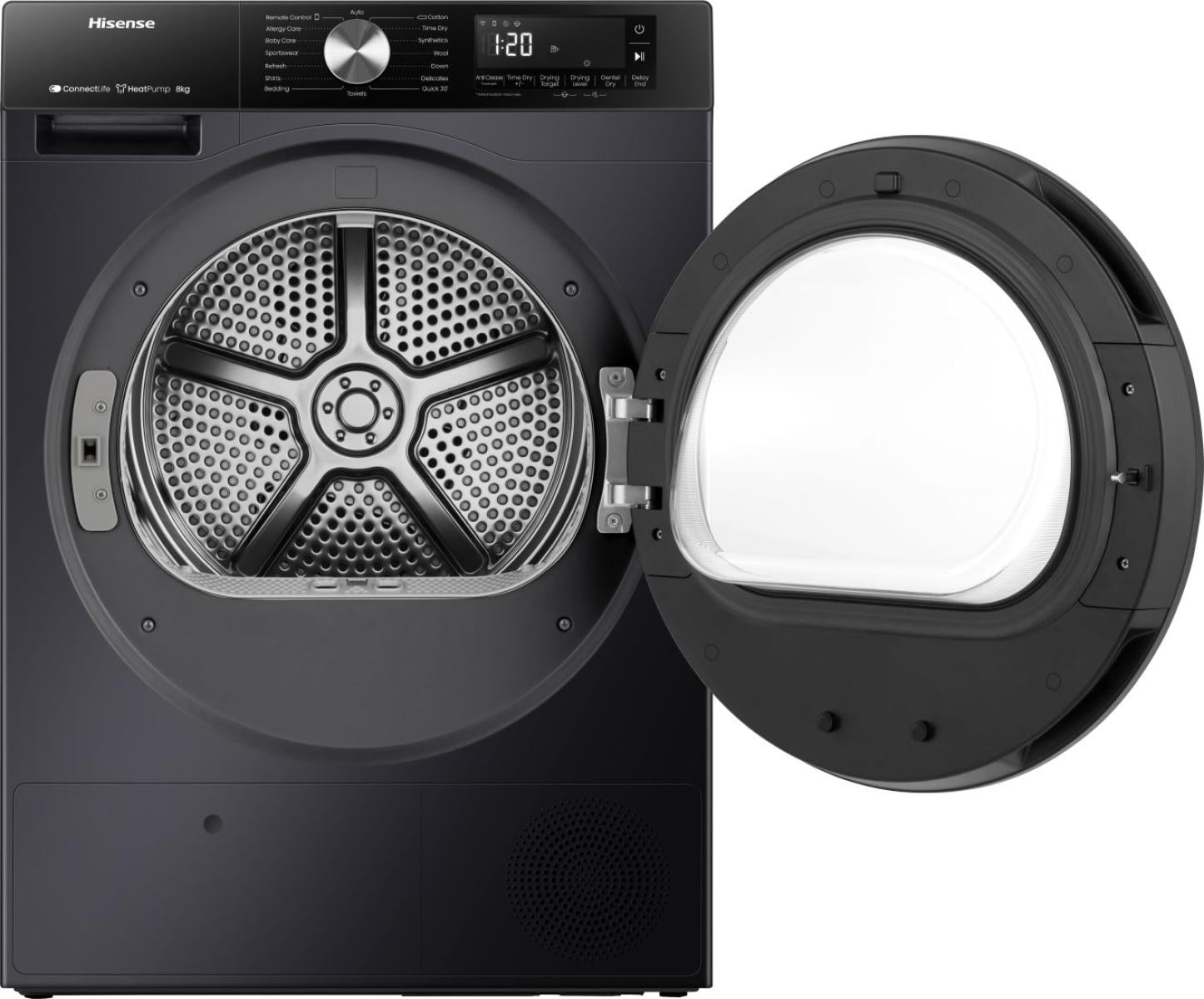 Hisense DH3S802BB3 wasdroger Vrijstaand Voorlader 8 kg Zwart EWO4868 - Afbeelding 7