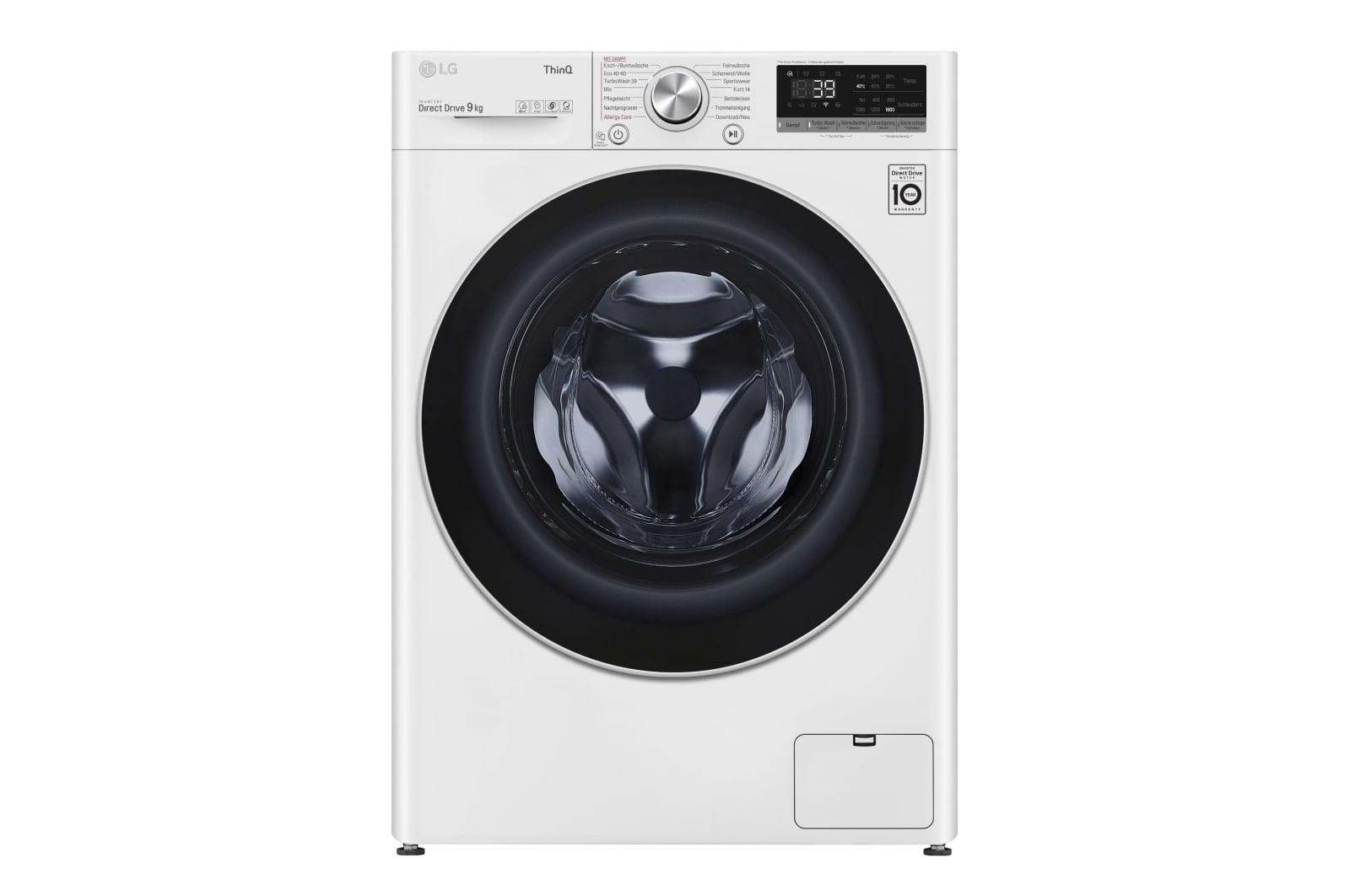 LG F6WV709P1 wasmachine Voorlader 9 kg 1560 RPM Zwart, Wit DHZ4966