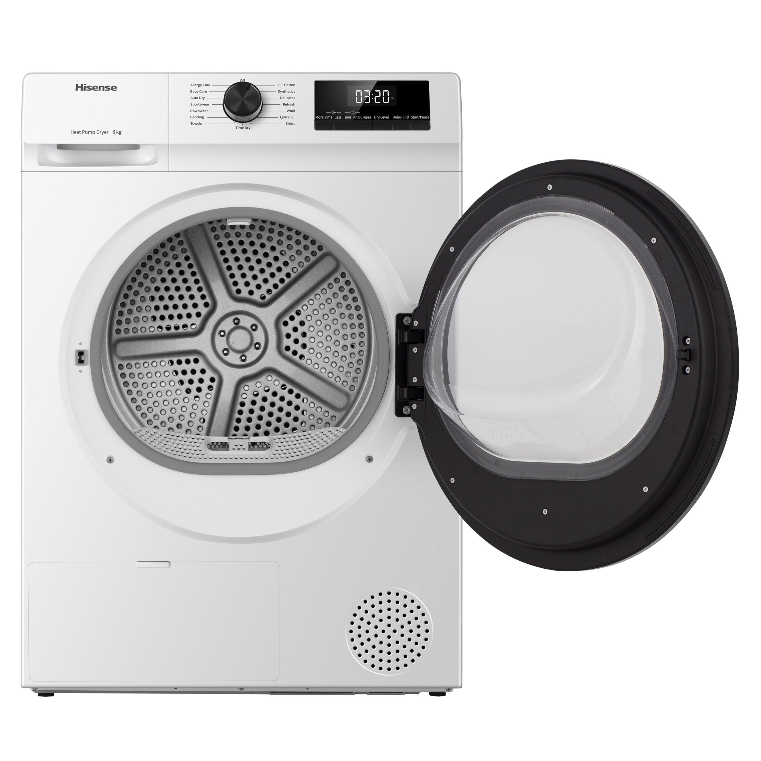 Hisense DH1Q802BW2 wasdroger Vrijstaand Voorlader 8 kg Wit EWO4866 - Afbeelding 4