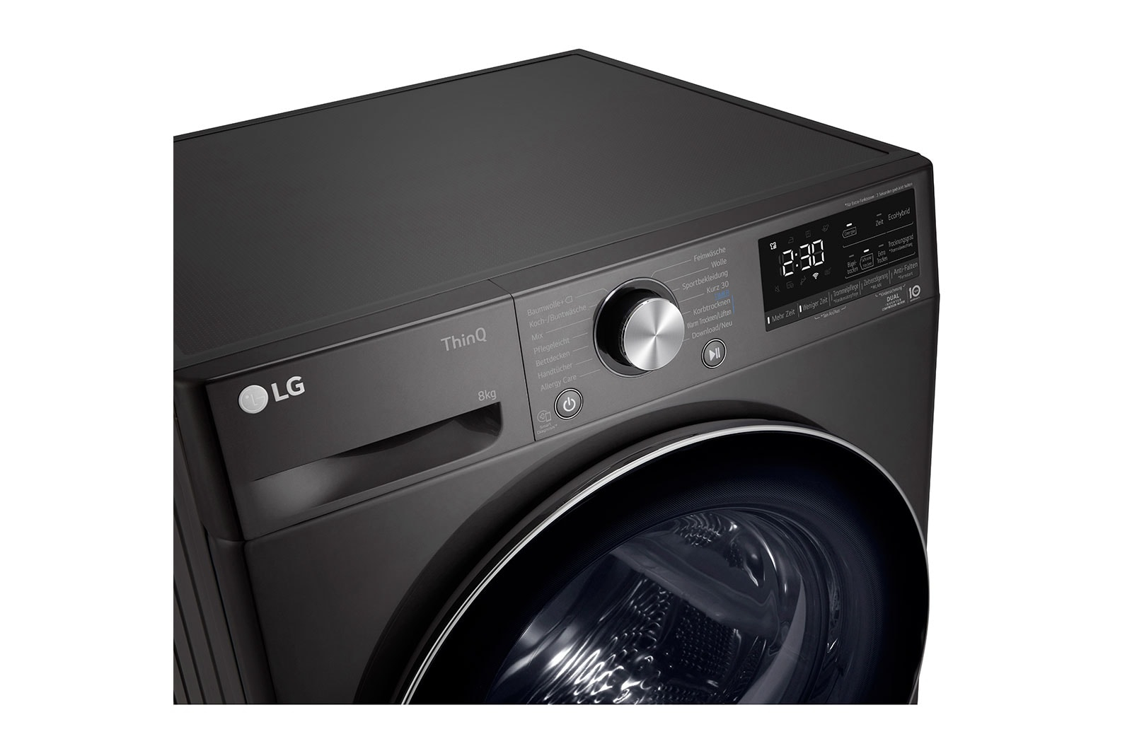 LG RT80V9B wasdroger Vrijstaand Voorlader 8 kg Zwart DHZ4990 - Afbeelding 4