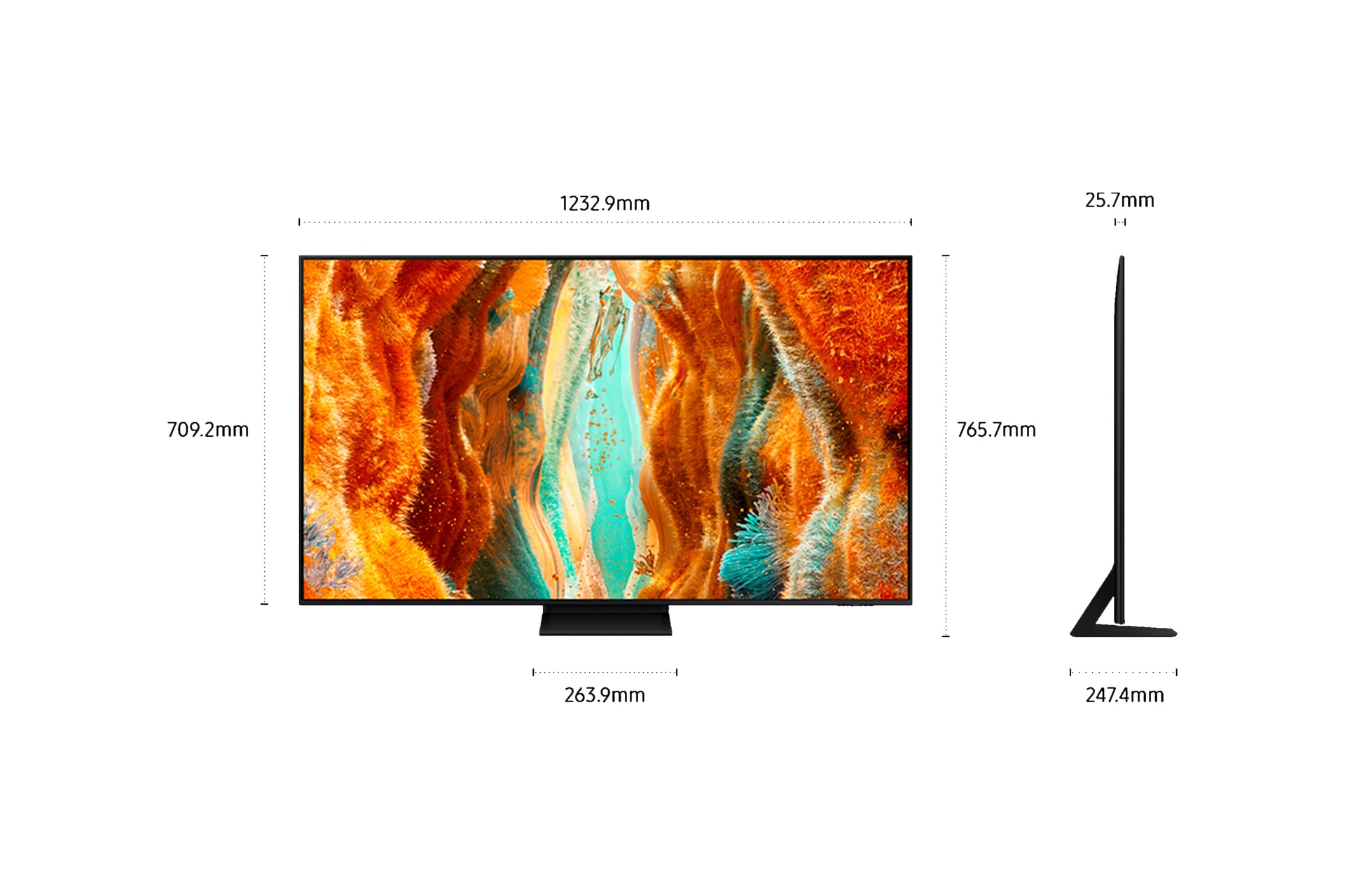 Samsung TQ55QN70FAU 139,7 cm (55") 4K Ultra HD Smart TV Wifi Zwart DHZ5031 VERPAKKINGSCHADE - Afbeelding 5