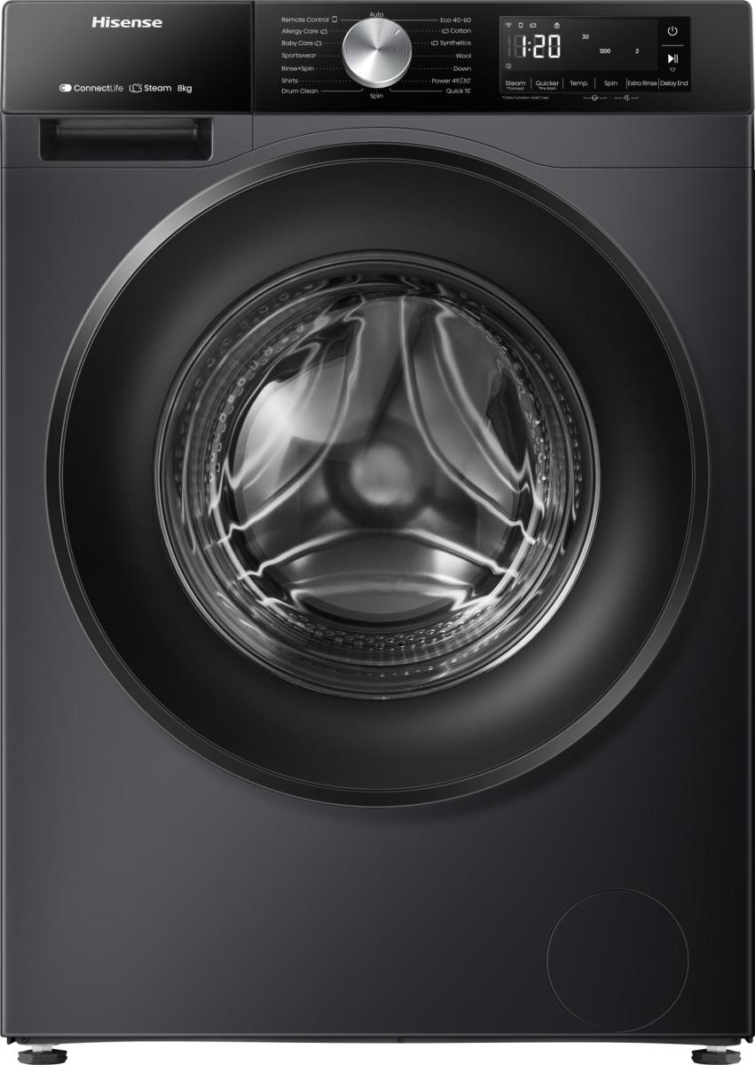 Hisense WF3S8043BB3 wasmachine Voorlader 8 kg 1400 RPM Zwart DHZ5370