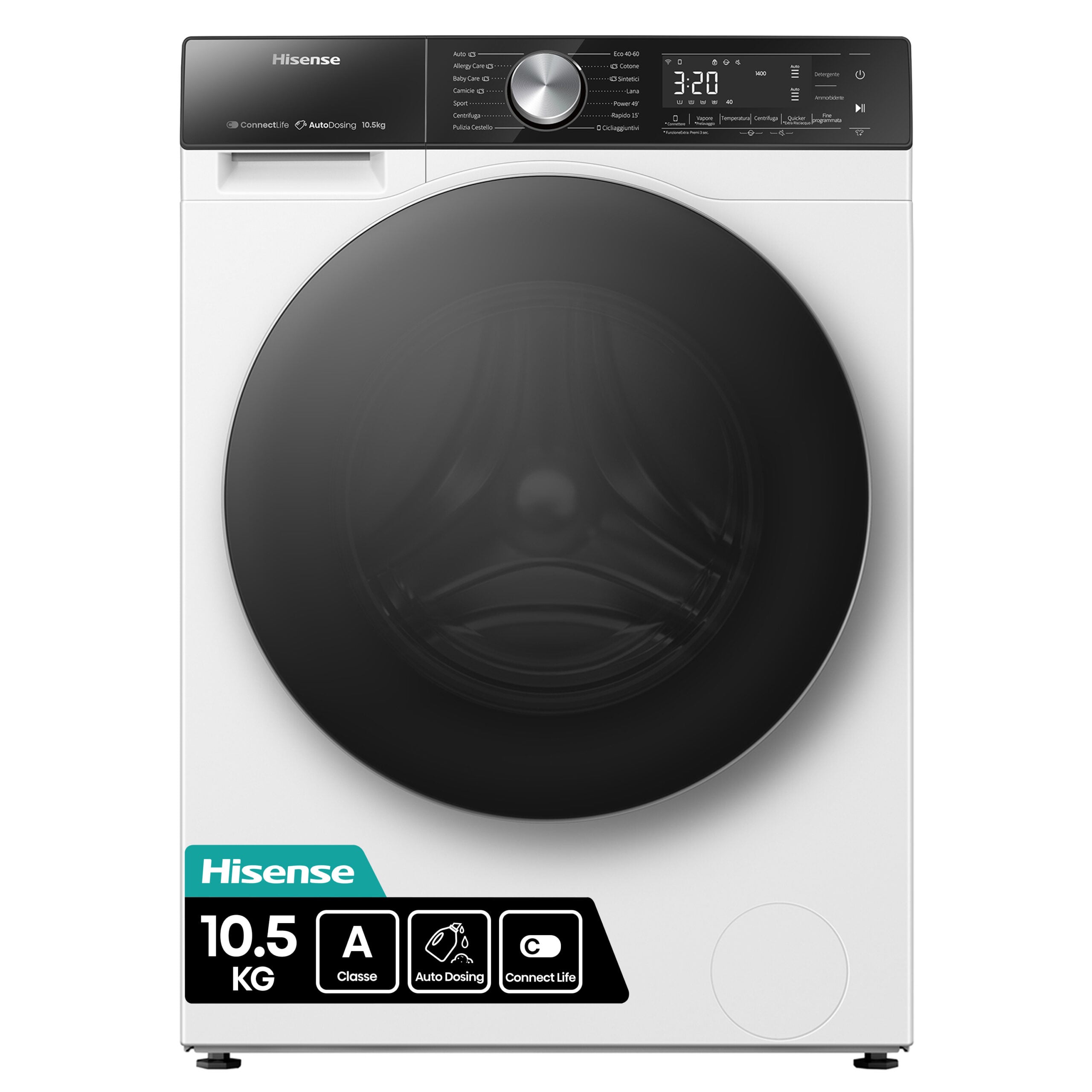Hisense WF5S1045BW wasmachine Voorlader 10,5 kg 1400 RPM Wit DHZ5239 - Afbeelding 15