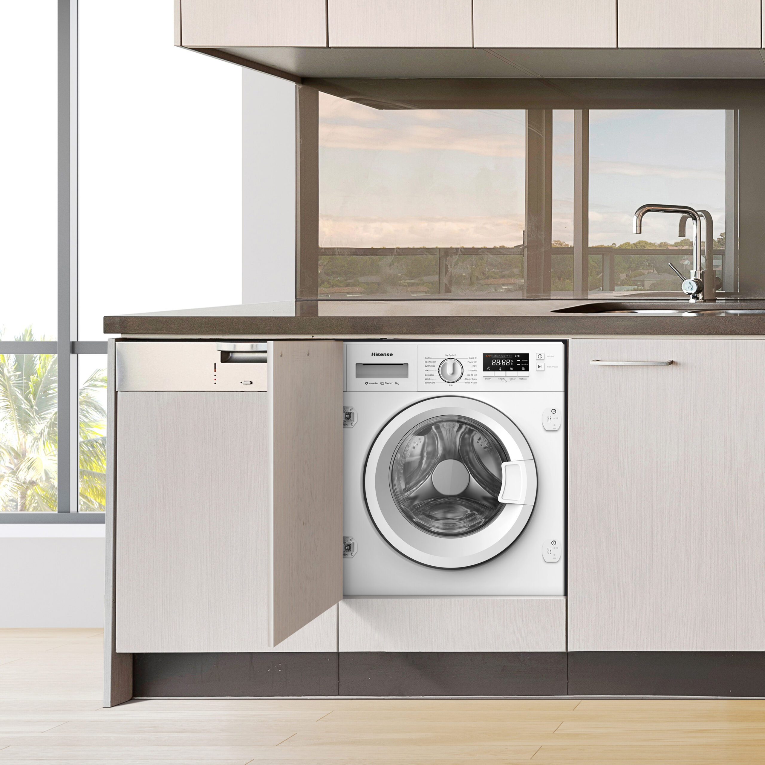 Hisense WF3M841BWI wasmachine Voorlader 8 kg 1400 RPM Wit DHZ5369 - Afbeelding 4