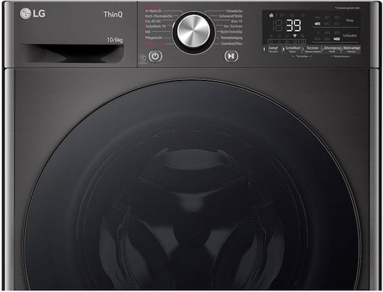 LG W4WR70X6YB - WAS-DROOGCOMBINATIE 10/6 KG - Zwart - Afbeelding 5