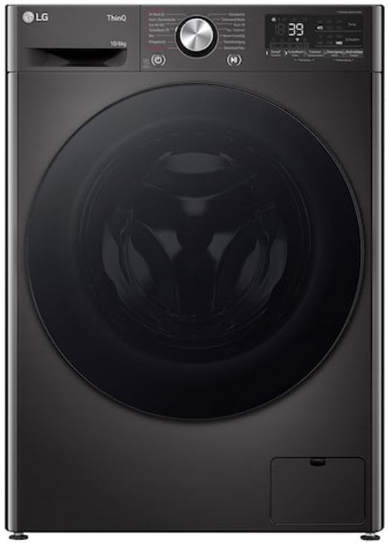 LG W4WR70X6YB - WAS-DROOGCOMBINATIE 10/6 KG - Zwart