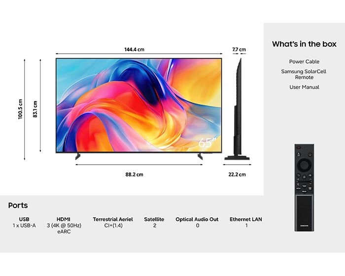Samsung 65” Mini LED 4K Vision AI Smart TV M74H (2026) - UE65M74H - Afbeelding 12