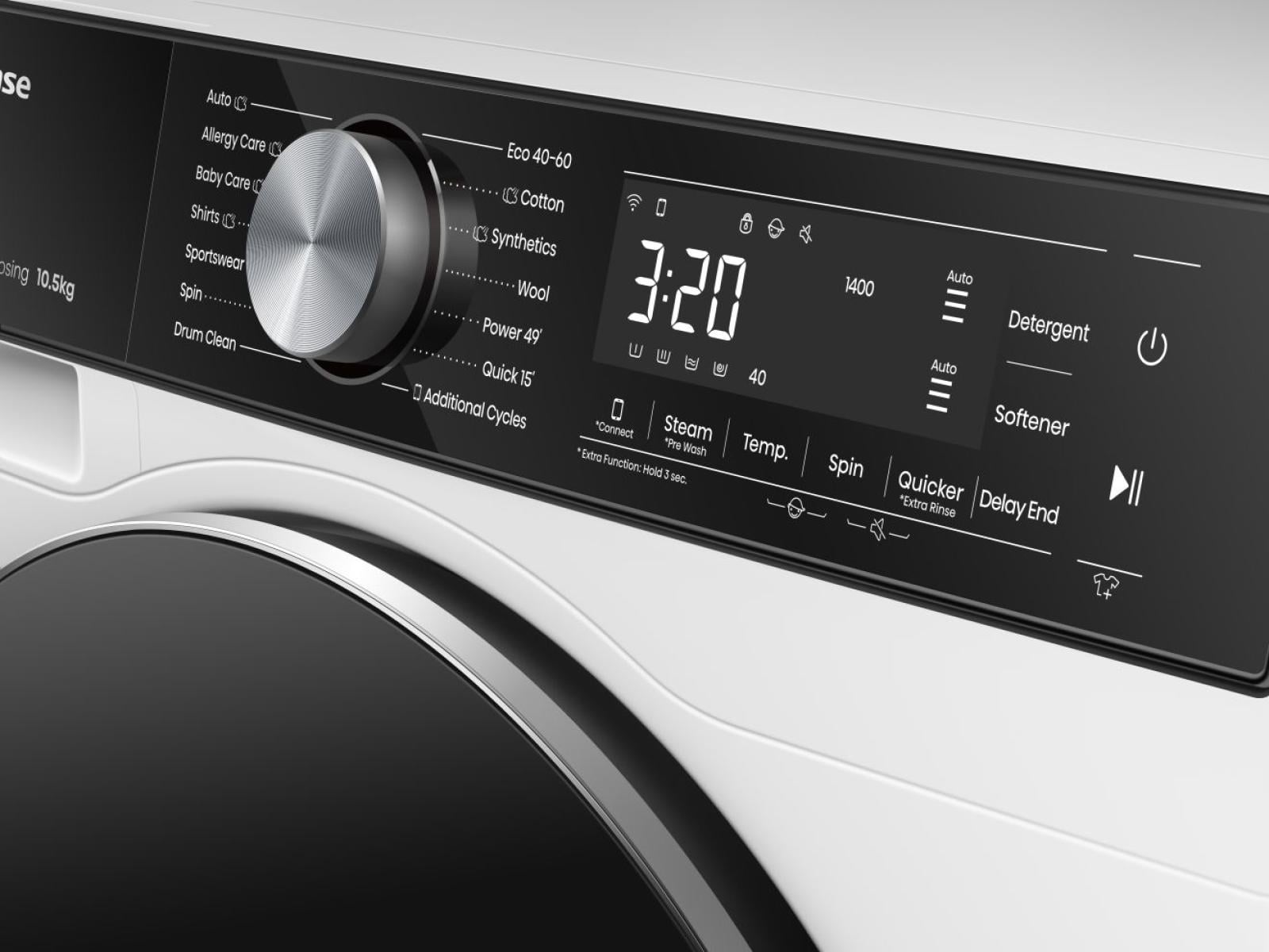 Hisense WF5S1045BW wasmachine Voorlader 10,5 kg 1400 RPM Wit DHZ5239 - Afbeelding 10