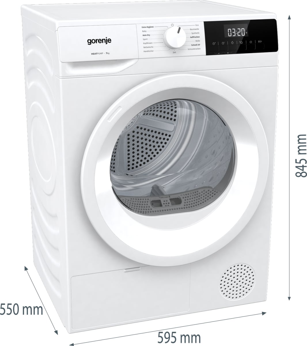 Gorenje G200 DHNE72 wasdroger Vrijstaand Voorlader 7 kg Wit DHZ5187 - Afbeelding 6
