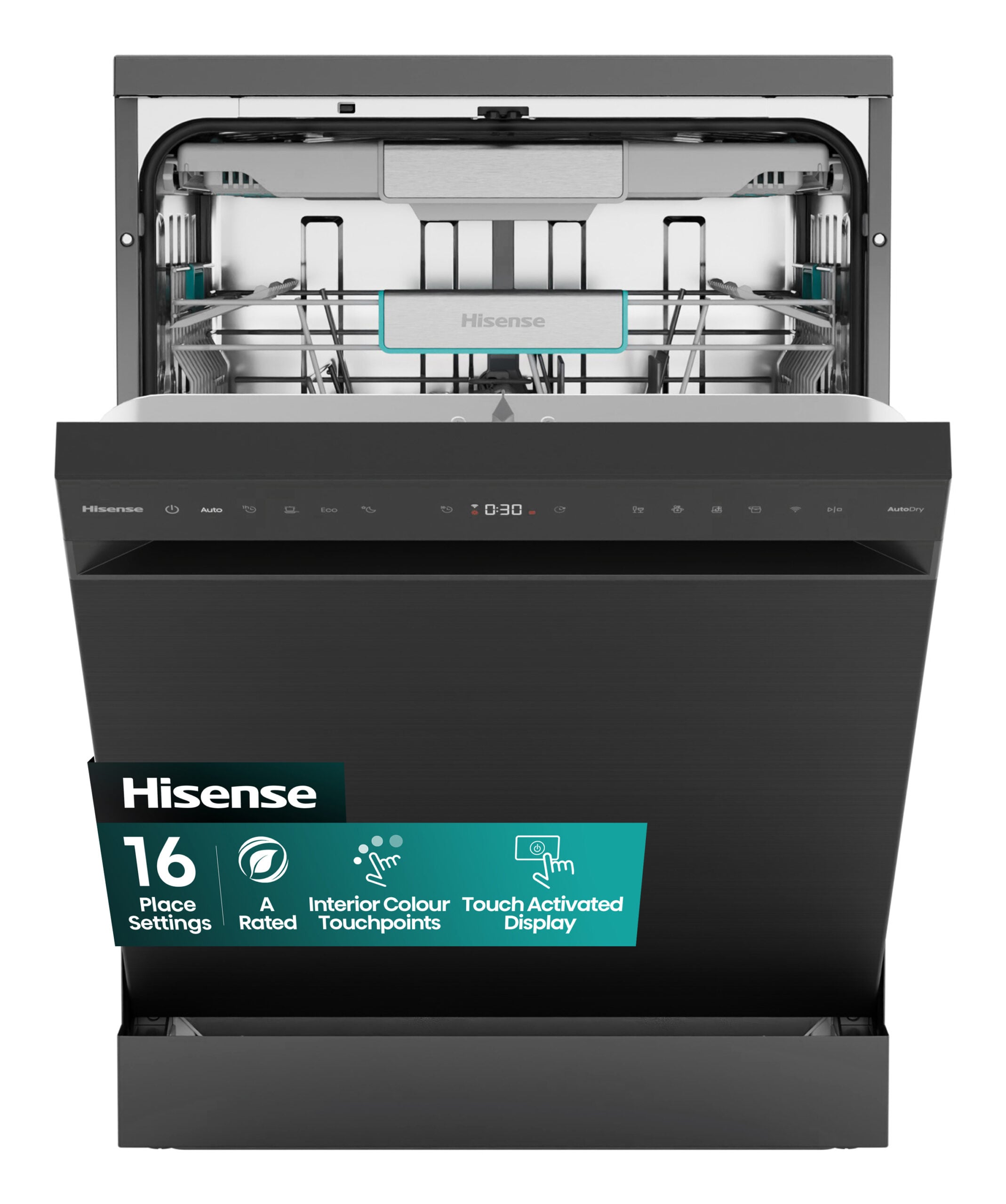 Hisense HS673A90BXUK vaatwasser Vrijstaand 16 couverts EWO5150 - Afbeelding 11